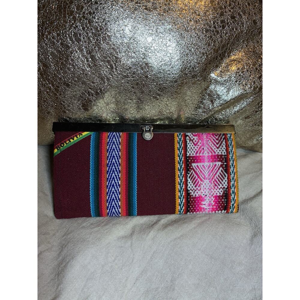 Bolivian Woven Clutch Wallet | Andean Textile | Multicolor Boho Ethnic Purse